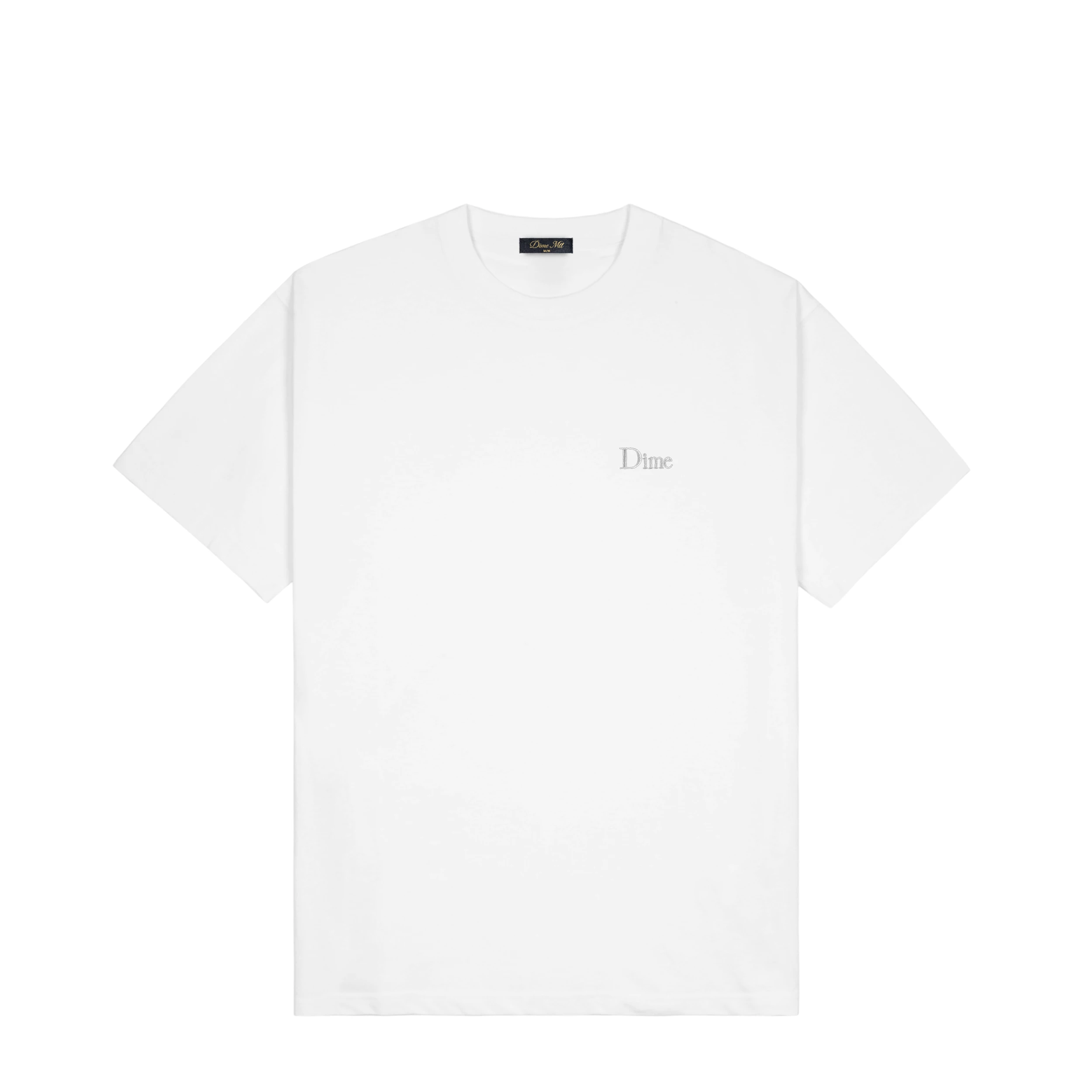DIME CLASSIC SMALL LOGO TEE WHITE - Tôpette Skateboards & Lifestyle